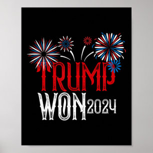Donald Trump Vann 2024 Valet Inauguration Män Wo Poster
