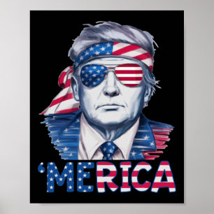 Donald Trump vann valet 2024 merica Usa Flagga Su Poster