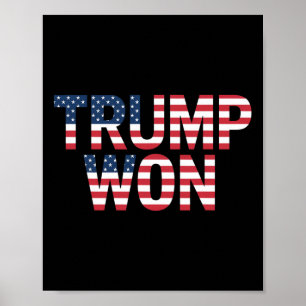 Donald Trump vann valet 2024 Republikansk seger Tr Poster
