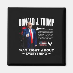 Donald Trump var Höger om allt - Trump 20 Magnet