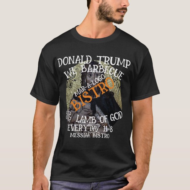 DONALD TRUMP VI HINDRAR VARDAGENS GOD LAMB. T SHIRT (Framsida)
