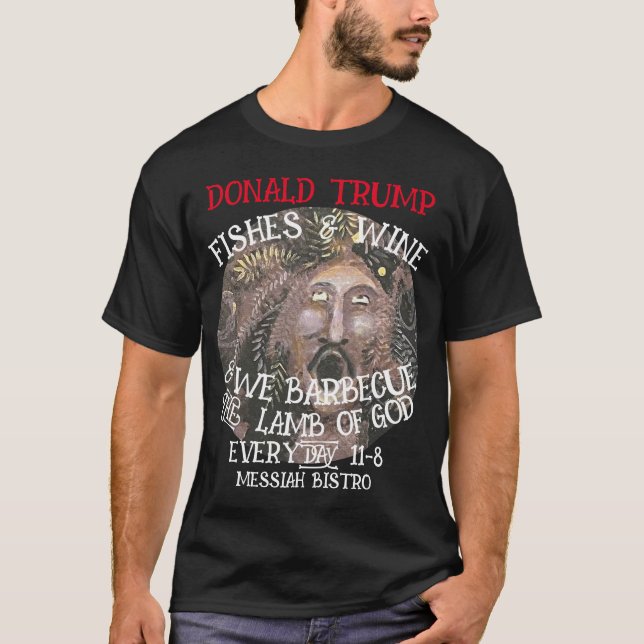 DONALD TRUMP VI HINDRAR VARDAGENS GOD LAMB. T SHIRT (Framsida)