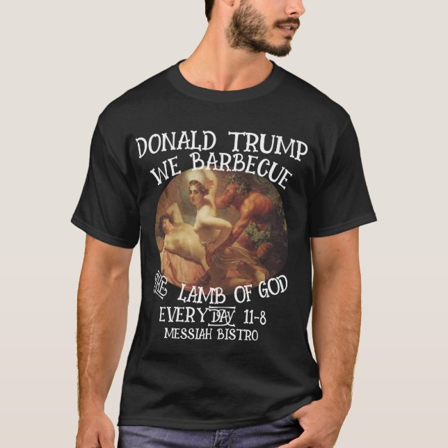 DONALD TRUMP VI HINDRAR VARDAGENS GOD LAMB. T SHIRT (Framsida)