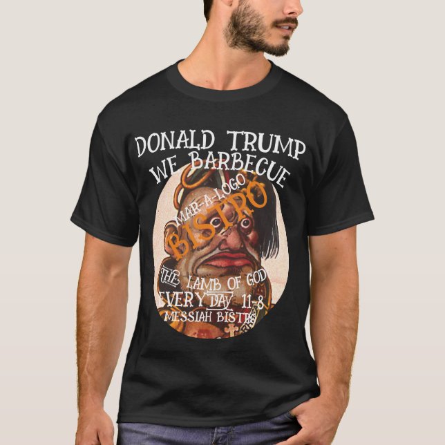 DONALD TRUMP VI HINDRAR VARDAGENS GOD LAMB. T SHIRT (Framsida)