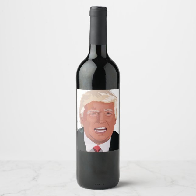 Donald Trump Vin Sticker Vinflaska Etikett (Framsida)