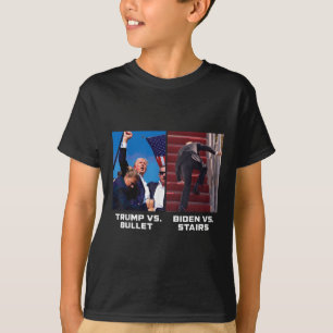 Donald Trump Vs Bullet Biden Vs Trappor Funny Trum T Shirt