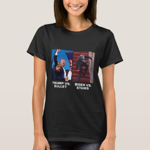 Donald Trump Vs Bullet Biden Vs Trappor Funny Trum T Shirt