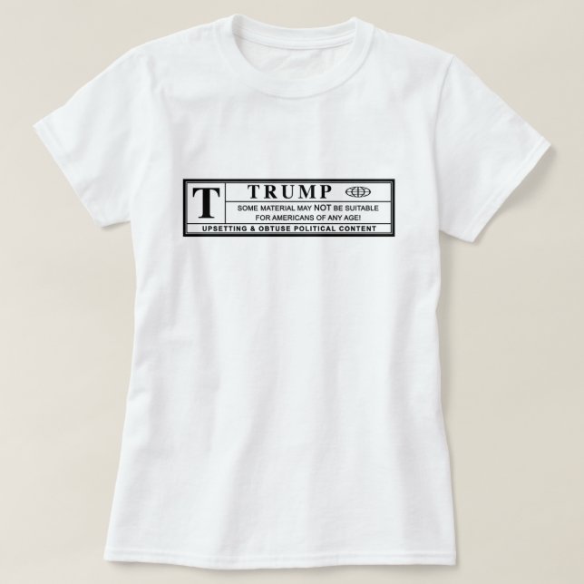 Donald Trump Warning Label T-shirt (Design framsida)