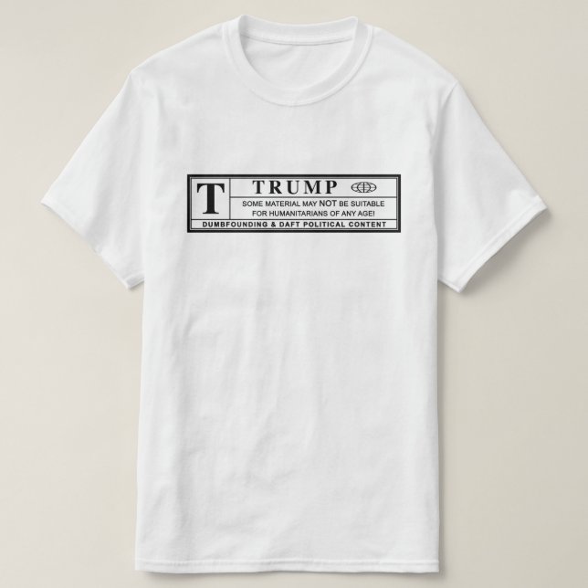 Donald Trump Warning Label Tröja (Design framsida)