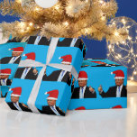 DONALD TRUMP WEARING SANTA HAT WRAPPP PAPPER PRESENTPAPPER<br><div class="desc">DONALD TRUMP WEARING A SANTA HAT-hölje pappert</div>