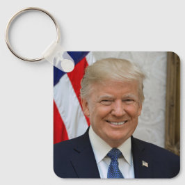 Donald Trump White House President Porträtt Keycha Nyckelring