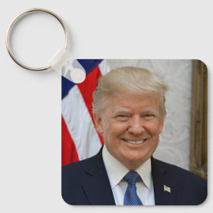 Donald Trump White House President Porträtt Keycha Nyckelring