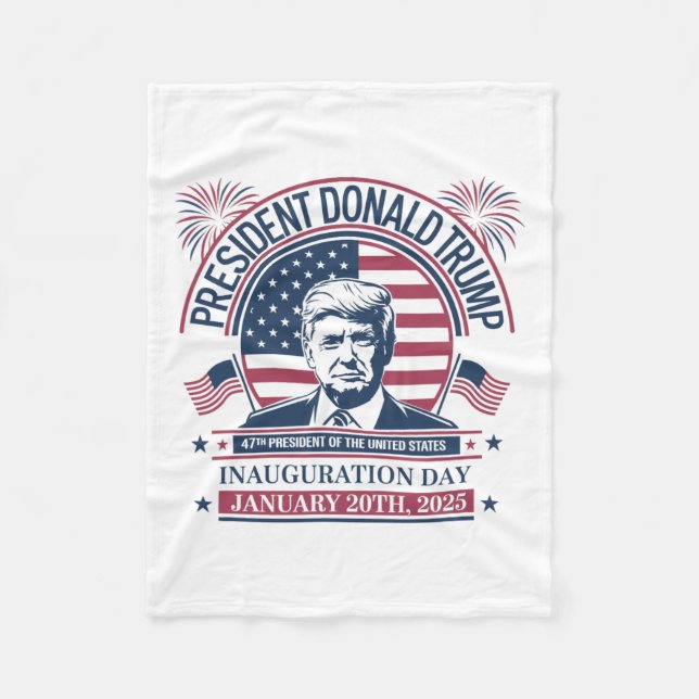 Donald Trump Wins 47:e talman - 2024 Potus Inau Fleecefilt (Framsidan)