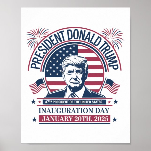 Donald Trump Wins 47:e talman - 2024 Potus Inau Poster (Framsidan)