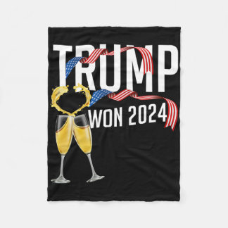 Donald Trump Won 2024 Election Inauguration Men Wo Fleecefilt
