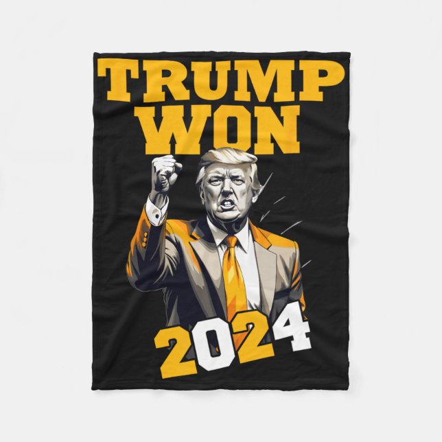 Donald Trump Won 2024 Election Inauguration Men Wo Fleecefilt (Framsidan)