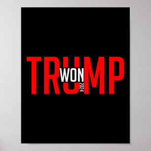 Donald Trump Won 2024 Val Inauguration Manar Wo Poster