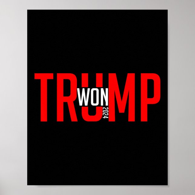 Donald Trump Won 2024 Val Inauguration Manar Wo Poster (Framsidan)