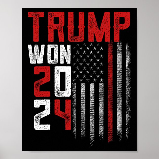 Donald Trump Won 2024 Val Inauguration Manar Wo Poster (Framsidan)