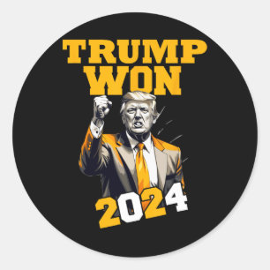 Donald Trump Won 2024 Val Inauguration Manar Wo Runt Klistermärke