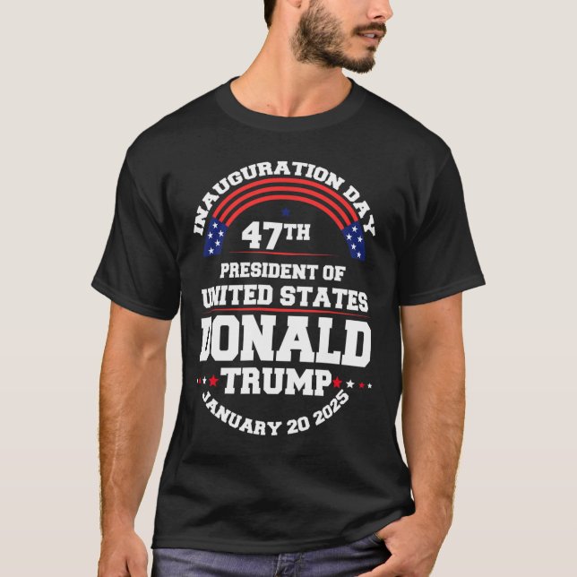 Donald Trump Won 2024 Val Inauguration Manar Wo T Shirt (Framsida)