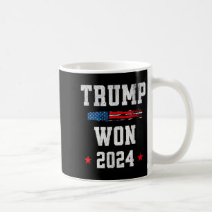 Donald Trump Won Wins 2024 Val 47:e talman Kaffemugg