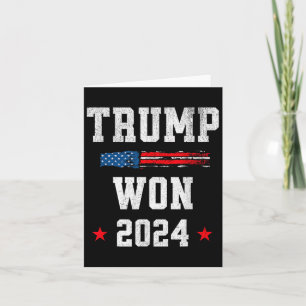 Donald Trump Won Wins 2024 Val 47:e talman Kort