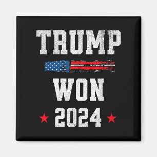 Donald Trump Won Wins 2024 Val 47:e talman Magnet