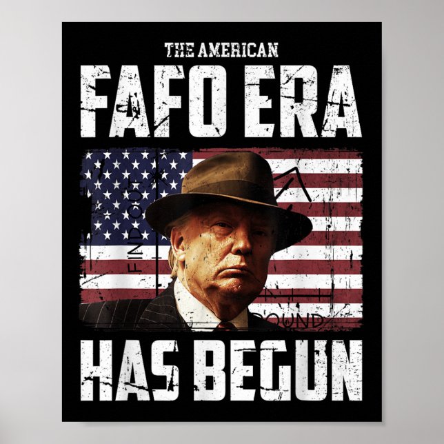 Donald Trumpar runt den amerikanska Fafo Era och h Poster (Framsidan)