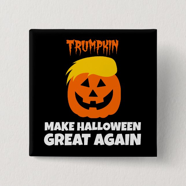 Donald Trumpkin gör Halloween underbar igen Knapp (Framsida)