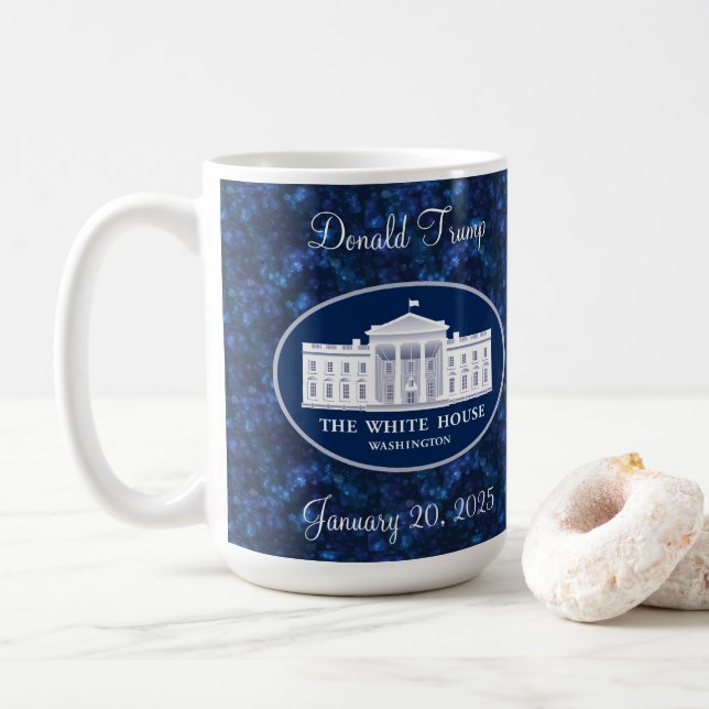 Donald Trumps invigningdag & Vita huset Kaffemugg (Med munk)