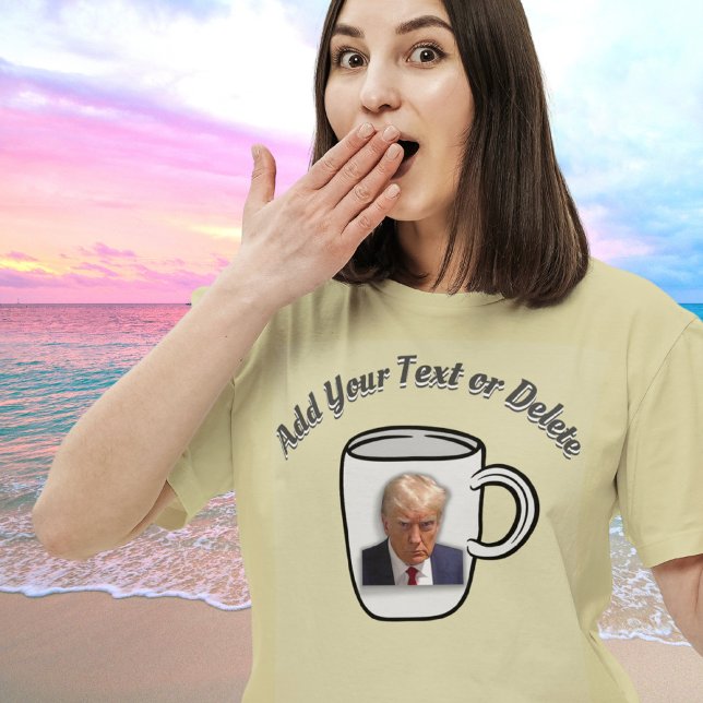 Donald Trumps Mugshot Anpassningsbar Text Lustigt  T Shirt (Skapare uppladdad)