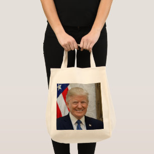 Donald Trumps presidentporträtt handväskor Tygkasse