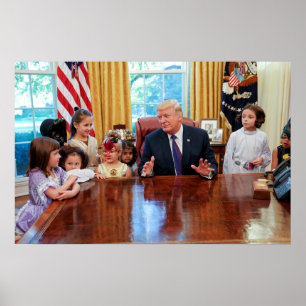 Donald Trumps Vita hus Halloween-porträtt Poster