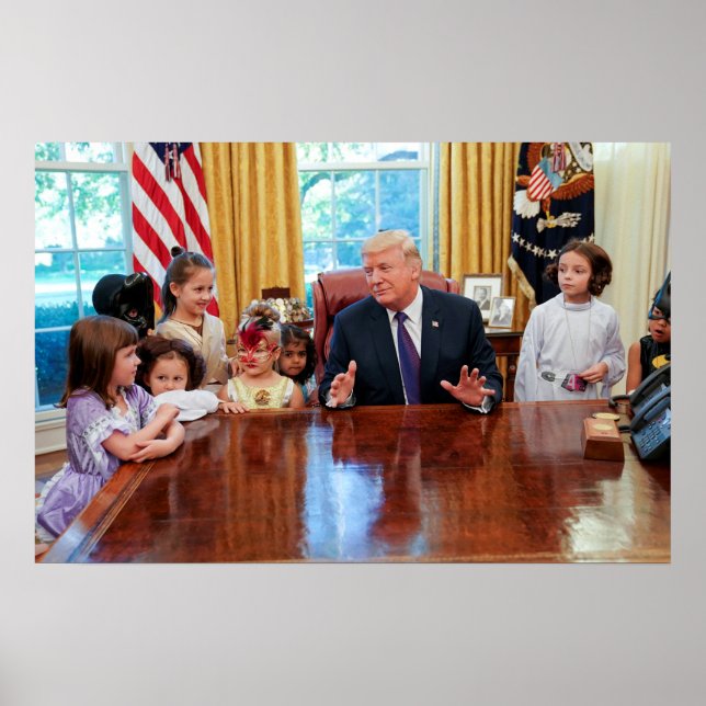 Donald Trumps Vita hus Halloween-porträtt Poster (Framsidan)