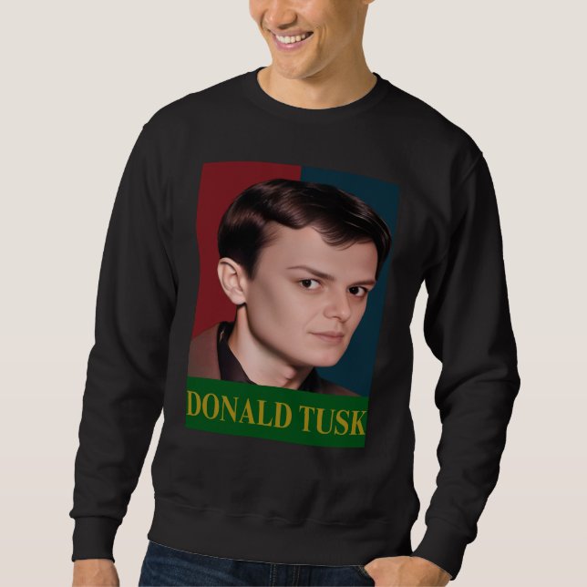 donald tusk lång ärmad tröja (Framsida)