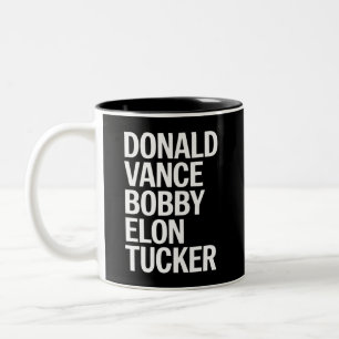 Donald Vance Bobby Elon & Tucker Två-Tonad Mugg