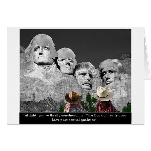 "Donald's Presidental QuTIES" Hälsningskort (Framsidan Horizontal)