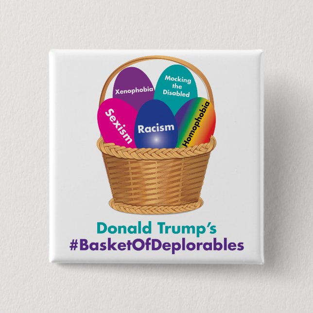 Donalds Trump basket av Deplorables Knapp (Framsida)