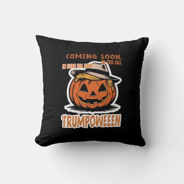 Donalds Trumpkin Pumpkin- Halloween Classic Kudde (Framsida)