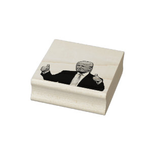 DONALT TRUMP THUMBS UP RUBBER FRIMÄRKE STÄMPEL