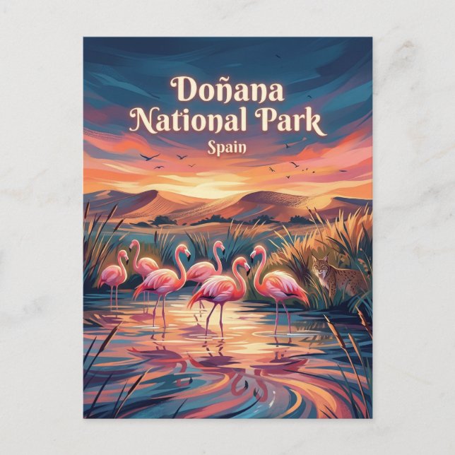 Doñana nationalpark Spanien Vykort (Framsida)