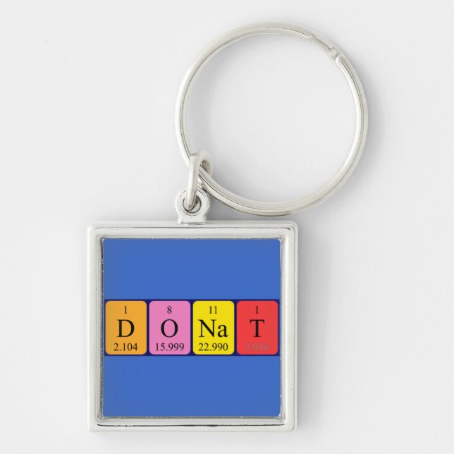 Donat Periodisk nyckelring bord namn (Framsidan)