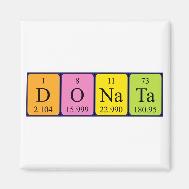 Donata periodisk magnet bord namn (Framsidan)