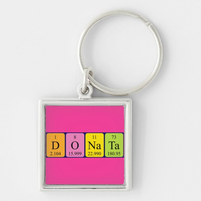 Donata Periodisk nyckelring bord namn (Framsidan)