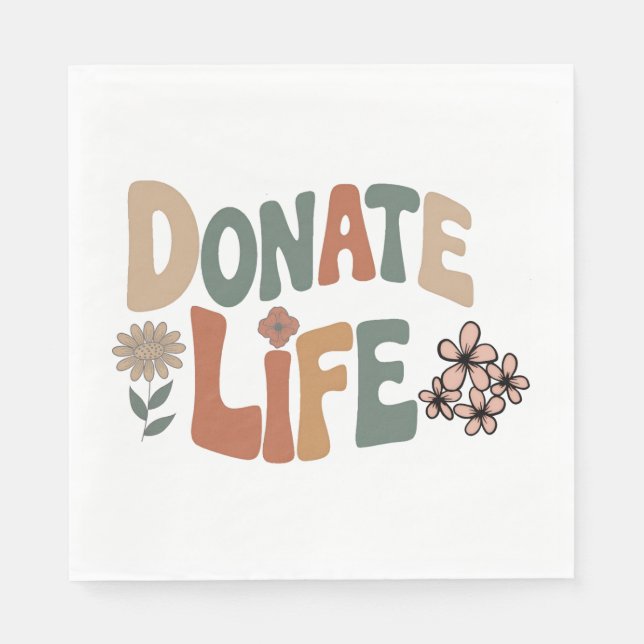 Donate Life BOHO-medvetenhet Pappersservett (Framsidan)