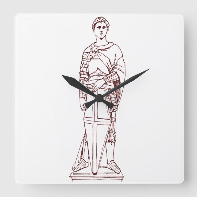 Donatellos Sankt Göran - Renässansskulptur Fyrkantig Klocka (Framsida)