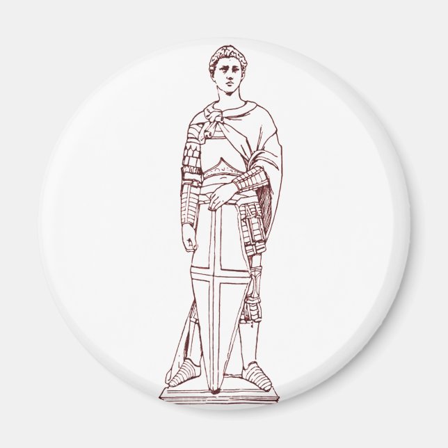 Donatellos Sankt Göran - Renässansskulptur Magnet (Framsidan)