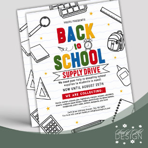 Donation av matningstyp för 3D Back to school Reklamblad