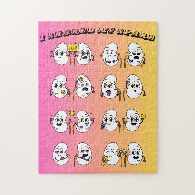 Donation av njurorgan_Delad min Spare_11x14 Pussel (Vertikal)